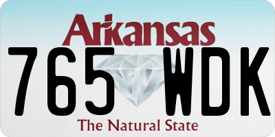 AR license plate 765WDK
