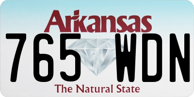 AR license plate 765WDN