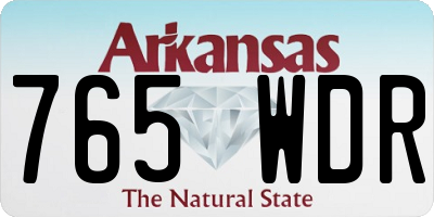 AR license plate 765WDR