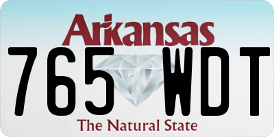 AR license plate 765WDT