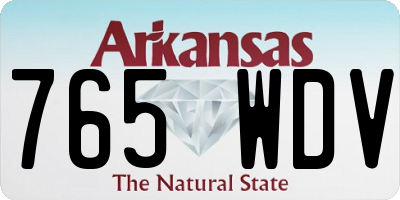 AR license plate 765WDV