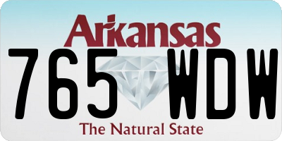 AR license plate 765WDW