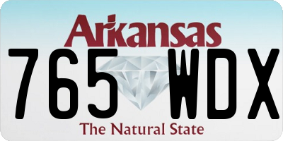 AR license plate 765WDX