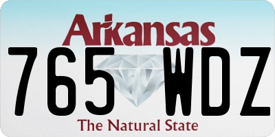 AR license plate 765WDZ