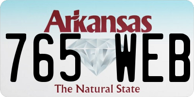 AR license plate 765WEB