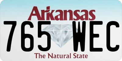 AR license plate 765WEC