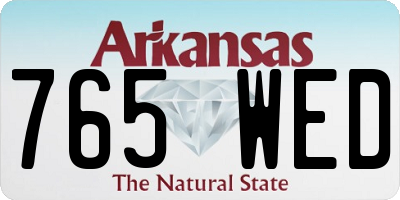 AR license plate 765WED