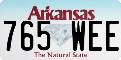 AR license plate 765WEE