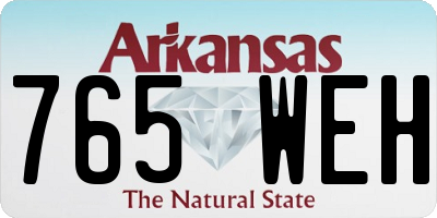 AR license plate 765WEH