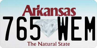 AR license plate 765WEM