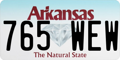 AR license plate 765WEW
