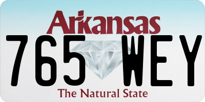 AR license plate 765WEY