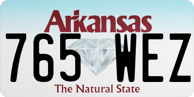 AR license plate 765WEZ