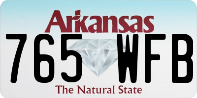 AR license plate 765WFB