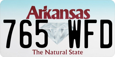 AR license plate 765WFD