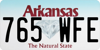 AR license plate 765WFE