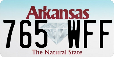 AR license plate 765WFF