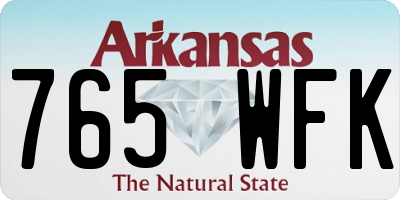 AR license plate 765WFK