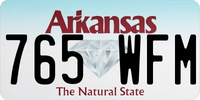 AR license plate 765WFM