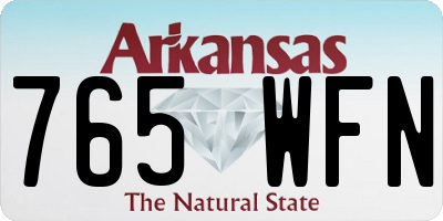 AR license plate 765WFN