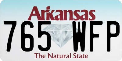 AR license plate 765WFP