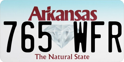 AR license plate 765WFR