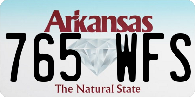 AR license plate 765WFS