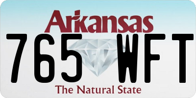 AR license plate 765WFT