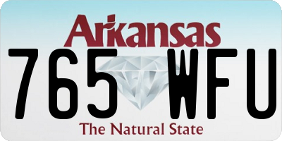 AR license plate 765WFU