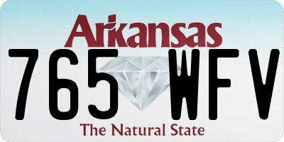AR license plate 765WFV