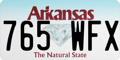 AR license plate 765WFX