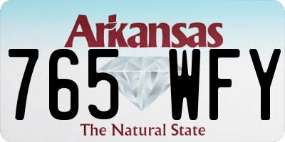 AR license plate 765WFY