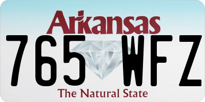 AR license plate 765WFZ