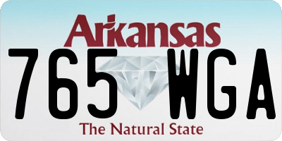 AR license plate 765WGA