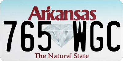 AR license plate 765WGC