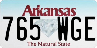 AR license plate 765WGE