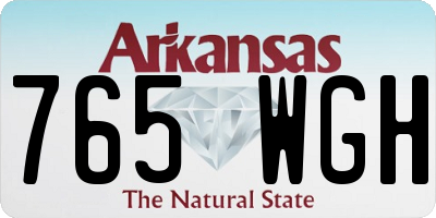 AR license plate 765WGH