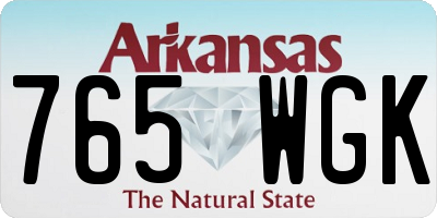 AR license plate 765WGK