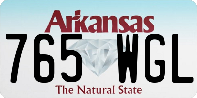 AR license plate 765WGL