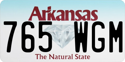 AR license plate 765WGM