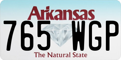 AR license plate 765WGP