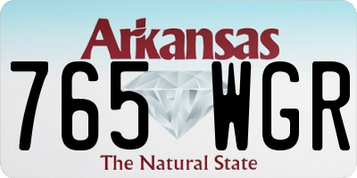 AR license plate 765WGR