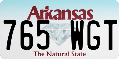 AR license plate 765WGT