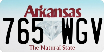 AR license plate 765WGV