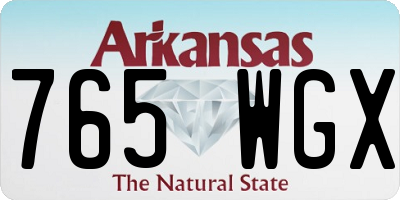 AR license plate 765WGX