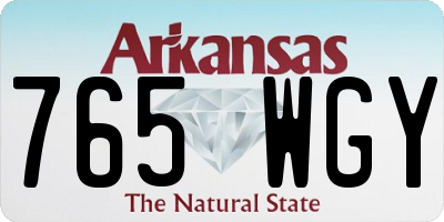 AR license plate 765WGY