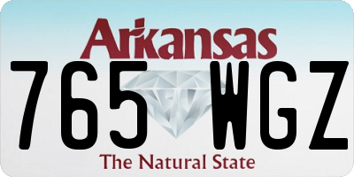 AR license plate 765WGZ