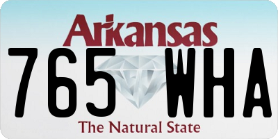 AR license plate 765WHA