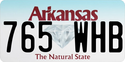 AR license plate 765WHB