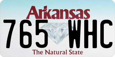 AR license plate 765WHC